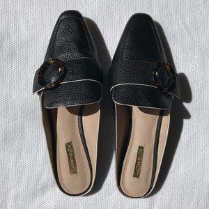Louise Et Cie | Brileigh Loafer Black Leather Slip On Mule